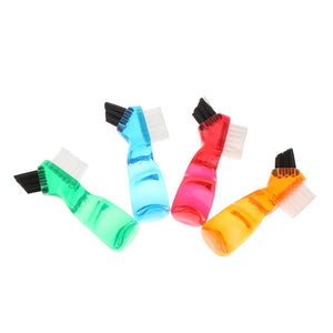 Mini Denture Cleaning Brush Orthodontic Toothbrush Bristles Ergonomic Rubber Handle Multi-Layered Bristles Dentures Toothbrush
