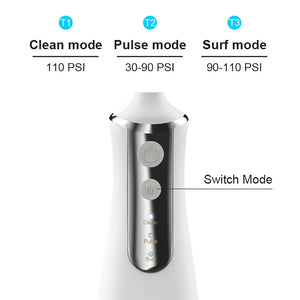 Dental Oral Irrigator Water Flosser Pick for Teeth Cleaner Thread Mouth Washing Machine 5 Nozzles 300ml Dental Floss Jet