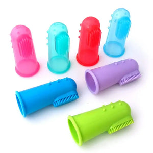 Dog Super Soft Pet Finger Toothbrush Teeth Cleaning Bad Breath Care Nontoxic Silicone Tooth Brush Tool Dog Cat Cleaning Supplies