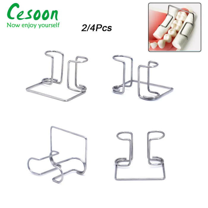 2/4Pcs Dental Cotton Roll Clip Orthodontic Stainless Steel Autoclavable Sterilizable Clinic Ortho Dentist Lab Holder Supplies