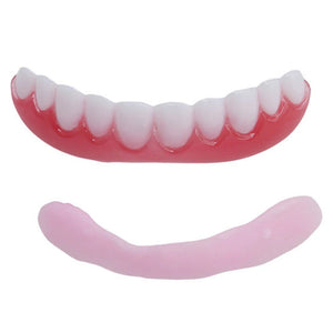 Upper False Teeth Silicone Fake Teeth Simulation Braces Care Artificial Tool Hygiene Brush Whiten Bleaching Braces Dental