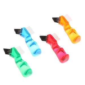 Dual-Head False Teeth Toothbrush Multi-Layered Denture Cleaning Brush Non-slip Ergonomic Handle Dental Oral Care Products