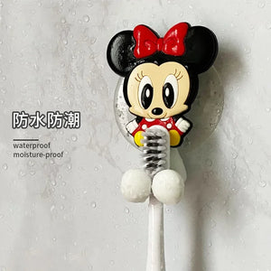 Disney Stitch Kids Toothbrush Holder Cartoon Mickey Mouse Minnie Mouse Anime Wall Mounted Shelf Kitchen Bathroom Toys Gift