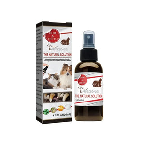 Pet Tooth Cleaning Spray Dogs Oral Cleaning Dental Care Deodorization Spray Pet Supplies Cats Remove Bad Breath Freshener 30ml