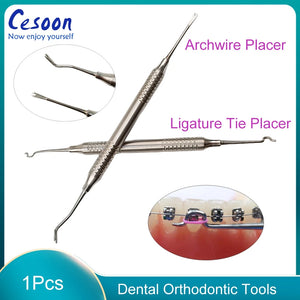 Dental Orthodontic Ligature Tie Placer Twirl-on Module Arch Wire Placement Elastic Ligation Ring Holder Tool Dentist Supplies