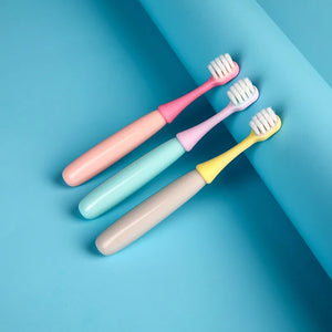 Milk Toothbrush Oral Cleaning Child Manual Tooth Brush Set Kids Toothbrush Ultra-thin Soft Portable Eco-friendly Teeth Care 3pcs