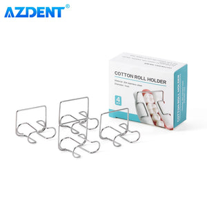 4PCS/Box AZDENT Dental Orthodontic Clip Cotton Roll Holder Sterilizable Stainless Autoclavable Dentistry Lab Supplies Tools for