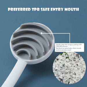 Double SideTongue Scraper Copper Oral Cleaner Brush Fresh Breath Cleaning Coated Tongue Toothbrush Oral Hygiene Care Tools 1pcs