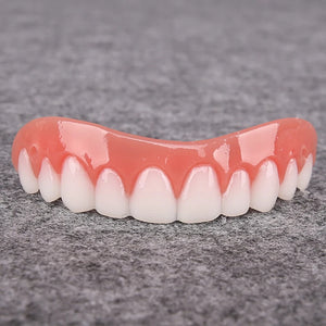 Upper False Teeth Silicone Fake Teeth Simulation Braces Care Artificial Tool Hygiene Brush Whiten Bleaching Braces Dental