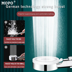 High Pressure Shower Head 6 Modes Adjustable Bathroom Filter Shower One-key Stop Water Bathroom Accessories Toothbrushes Heads