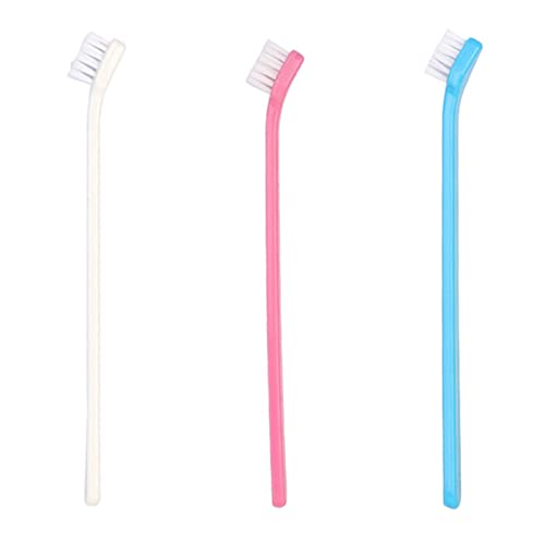 Jegtew Pet Dog Toothbrush,Long Handle Cat Toothbrush with Soft Bristles, Easy Teeth Cleaning, Dog Dental Care for Puppies, Cats and Small Pets