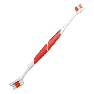 Jegtew Dog Toothbrush, Double Headed Pet Toothbrush with Soft Bristles, Easy Teeth Cleaning, Dog Dental Care for Puppies, Cats and Small Pets