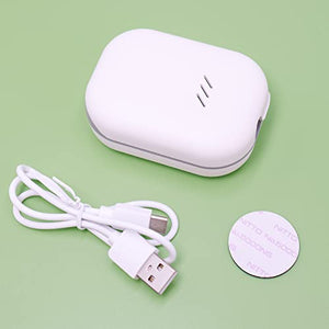 GFU Toothbrush Sanitizer Case, Rechargeable Portable Toothbrush Cleaner, Fits for All Toothbrushes Head, Used for Home, Travel, Camping, Business Trip (White)
