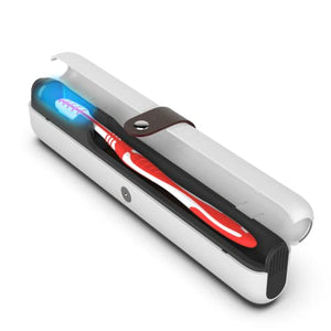 UV Toothbrush Sanitizer and Holder - Portable Toothbrush Holder Sanitizer, Toothbrush Cleaner Sanitizer UV, Toothbrush Sterilizer with UV Light, Sanitizing Toothbrush Holder