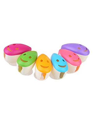 VADOO 6Pcs Toothbrush Head Cover Cap Suction Cup Toothbrush Case Portable Toothbrush Protector Holder (Random Color)