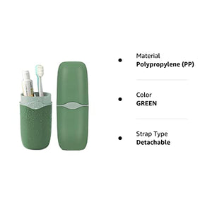 Detachable Travel Toothbrush Holder, Portable Toothbrush Case 3 in 1 Toothpaste Travel Case Holder Plastic Toothbrush Container Toothbrush Storage Box for Travel,Business,Camping, Daily Uses (GREEN)