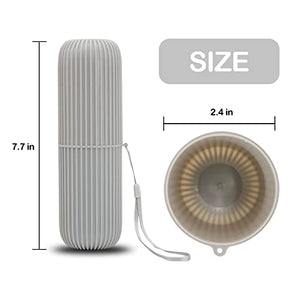 Toothbrush Cup Portable Toothbrush Holder Multifunction Travel Cup Organizer Toothbrush Case and Carrier for Bathroom School Business Trip 2Pack