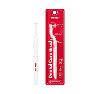 JAYU PET Dental Care Brush [Soft Bristles] - Cat Toothbrush, Toothbrush for Small Dogs, Feline Toothbrush, Cat Dental Treat, Removing Bad Breath, Plaque, Tartar, Cat Teeth Brushing & Easy Cleaning