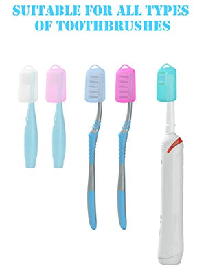 Lapfoon 5 Packs Toothbrush Covers, Silicone Toothbrush Covers Caps for for Electric Toothbrush Replacement Head & Manual Toothbrush, Toothbrush Travel Essentials