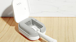 GFU Toothbrush Sanitizer Case, Rechargeable Portable Toothbrush Cleaner, Fits for All Toothbrushes Head, Used for Home, Travel, Camping, Business Trip (White)