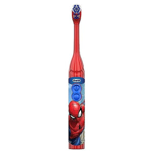 Oral-B Kid's Battery Toothbrush Featuring Marvel's Spiderman, Soft Bristles, for Kids 3+