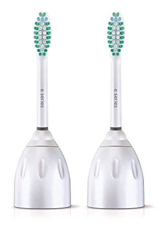 Philips Sonicare Genuine E-Series Replacement Toothbrush Heads, 2 Brush Heads, White, HX7022/66