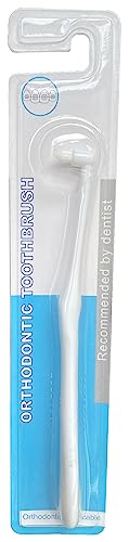 Boyizupha End Tuft Tapered Trim Toothbrush,Single Compact Interspace Brush,Medium(Color Random)