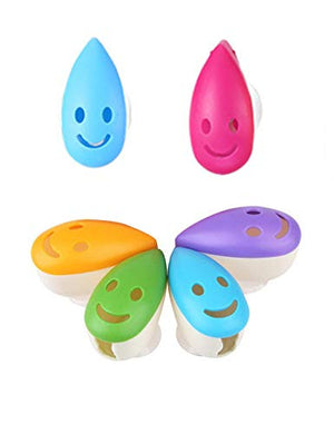VADOO 6Pcs Toothbrush Head Cover Cap Suction Cup Toothbrush Case Portable Toothbrush Protector Holder (Random Color)