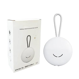 Toothbrush Sanitizer, Portable Toothbrush Holder with UVC Cleaning Light, Rechargeable Travel Toothbrush Box Case for Household and Travelling, White