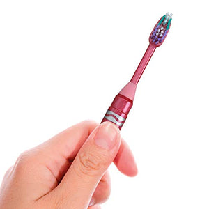 GUM Crayola Metallic Marker Children’s Toothbrush , Soft Bristled Kids’ Toothbrush Set Age 5+ , Suction Cup Base , 3 Count