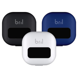 Bril UV-C Toothbrush Sanitizer, Portable Sterilizer, Cover, Holder, and Case for Any Size Toothbrush, White, Black, Navy (3 Pack)