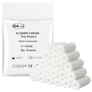 20 Pcs Chewie For Invisalign Aligners, Aligner Tray Seaters For Invisible Braces, Dental Aligner Trays Seater Chewie, Orthodontic Aligners Teeth Chompers Scented Mint Flavor Pack Of 2 (Unscented)