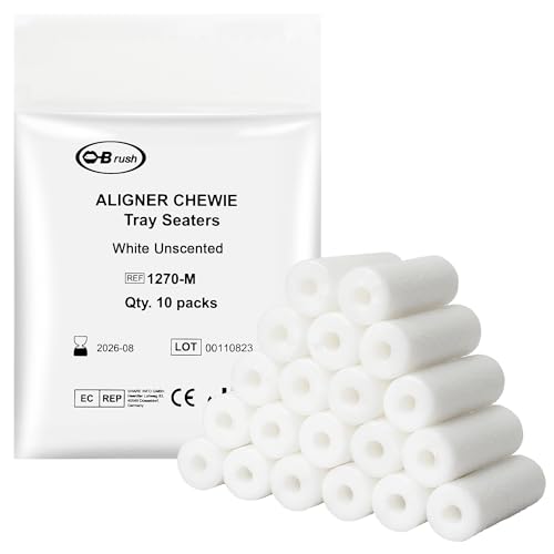 20 Pcs Chewie For Invisalign Aligners, Aligner Tray Seaters For Invisible Braces, Dental Aligner Trays Seater Chewie, Orthodontic Aligners Teeth Chompers Scented Mint Flavor Pack Of 2 (Unscented)
