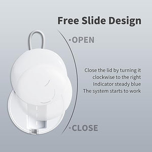 Toothbrush Sanitizer, Portable Toothbrush Holder with UVC Cleaning Light, Rechargeable Travel Toothbrush Box Case for Household and Travelling, White