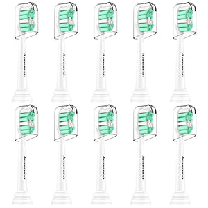 Aoremon Replacement Toothbrush Heads for Philips Sonicare - Compatible with Sonicare 4100 5100 C1 C2 HX9023/65 Replacement Heads, 10 Pack