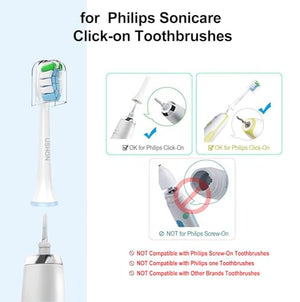 USHON Replacement Toothbrush Heads for Philips Sonicare Replacement Heads, Brush Heads Compatible with Phillips Sonicare Snap-on Electric Tooth Brushes, 8 Pack