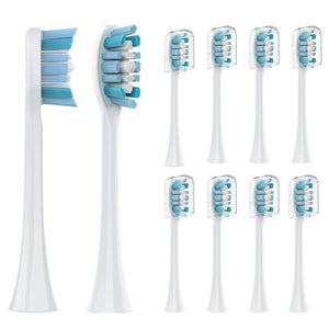 Replacement Toothbrush Heads for Philips Sonicare Click-on Toothbrushes：10 Pack Soft Replacement Electric Brush Head Compatible with Phillips Sonicare Plaque Control Snap-on