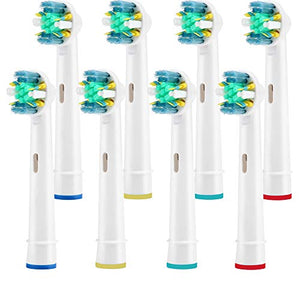 Toothbrush Replacement Heads Refill for Oral B Electric Toothbrush Pro 1000 Pro 3000 Pro 5000 Pro 7000 Vitality Floss Action,8 Count with Covers