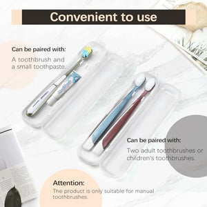 2 Packs Toothbrush Case, Lapfoon Toothbrush Travel Holder for Manual Toothbrushes, Toothbrush Travel Essentials, Travel Size Containers for Toothbrushes