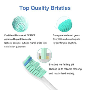 Senyum Replacement Toothbrush Heads Compatible with Philips Sonicare Electric Toothbrushes Screw-on, 8 Pack