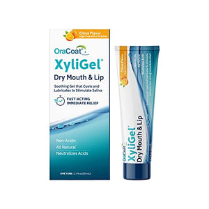 OraCoat XyliGel 1 Pack Soothing Dry Mouth Moisturizing Relief Gel with Xylitol, Sugar Free, for Dry Mouth, Stimulates Saliva Production, Non-Acidic, Daytime and Night Time Use