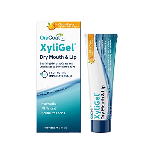 OraCoat XyliGel 1 Pack Soothing Dry Mouth Moisturizing Relief Gel with Xylitol, Sugar Free, for Dry Mouth, Stimulates Saliva Production, Non-Acidic, Daytime and Night Time Use