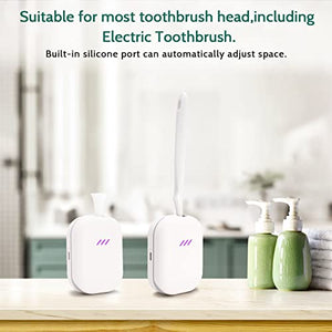 GFU Toothbrush Sanitizer Case, Rechargeable Portable Toothbrush Cleaner, Fits for All Toothbrushes Head, Used for Home, Travel, Camping, Business Trip (White)