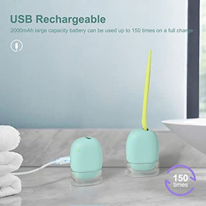 ELMWAY UV Sanitizer Toothbrush Case, Portable Mini Toothbrush Holder, Rechargeable Toothbrush Cover Sterilizing for Home and Travel Fits All Toothbrushes for Electric and Manual (Green)