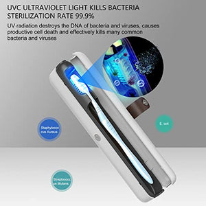 StarWin Portable UV Toothbrush Sanitizer Travel Case UV-C LED Sterilization and Rechargeable Sterilizer Box Cleaner Holder Fits Most Electric Toothbrush Heads and Manual Toothbrushes (1 Pack)