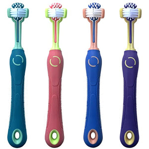 OperSeven Dog Toothbrushs,Tooth Brushs Suitable for Pet,Dog Teeth Care Cleaning Mouth,Three Sided Design for Easy Teeth Cleaning