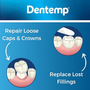 Dentemp Maximum Strength Loose Cap and Lost Filling Repair - Dental Repair Kit (Pack of 3) - Temporary Filling for Tooth - Long Lasting Tooth Filling