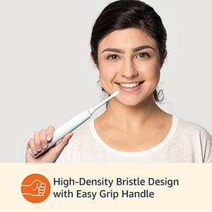 Amazon Basics Anti-Plaque Pro Replacement Brush Heads, White, 3 Count (Fits most Philips Sonicare Click-On Electric Toothbrushes) (Previously Solimo)