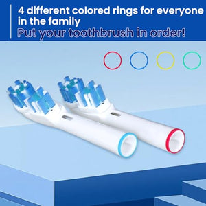 Replacement Brush Heads Compatible with Oral B- Double Clean Design, Double Clean Brush Heads, Compatible with Braun Oral-B Dual Clean Electric Toothbrush - Pack of 4