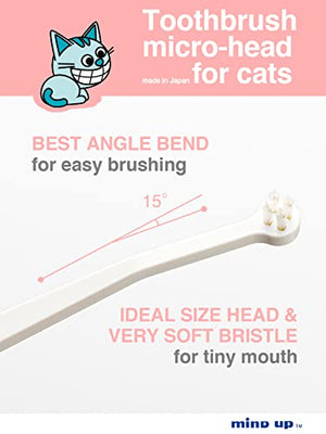 MIND UP Toothbrush Micro Head for Cats Made in Japan by Nyanko Care (1)